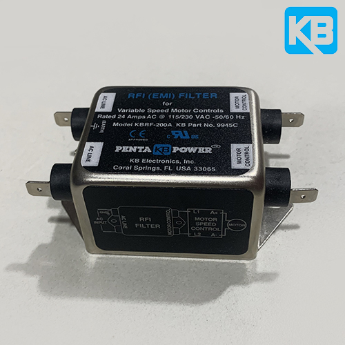 Image All controls KBRF-200A CE (class A) approved RFI filter, 24 amps, 115 / 230VAC, 50 / 60 Hz